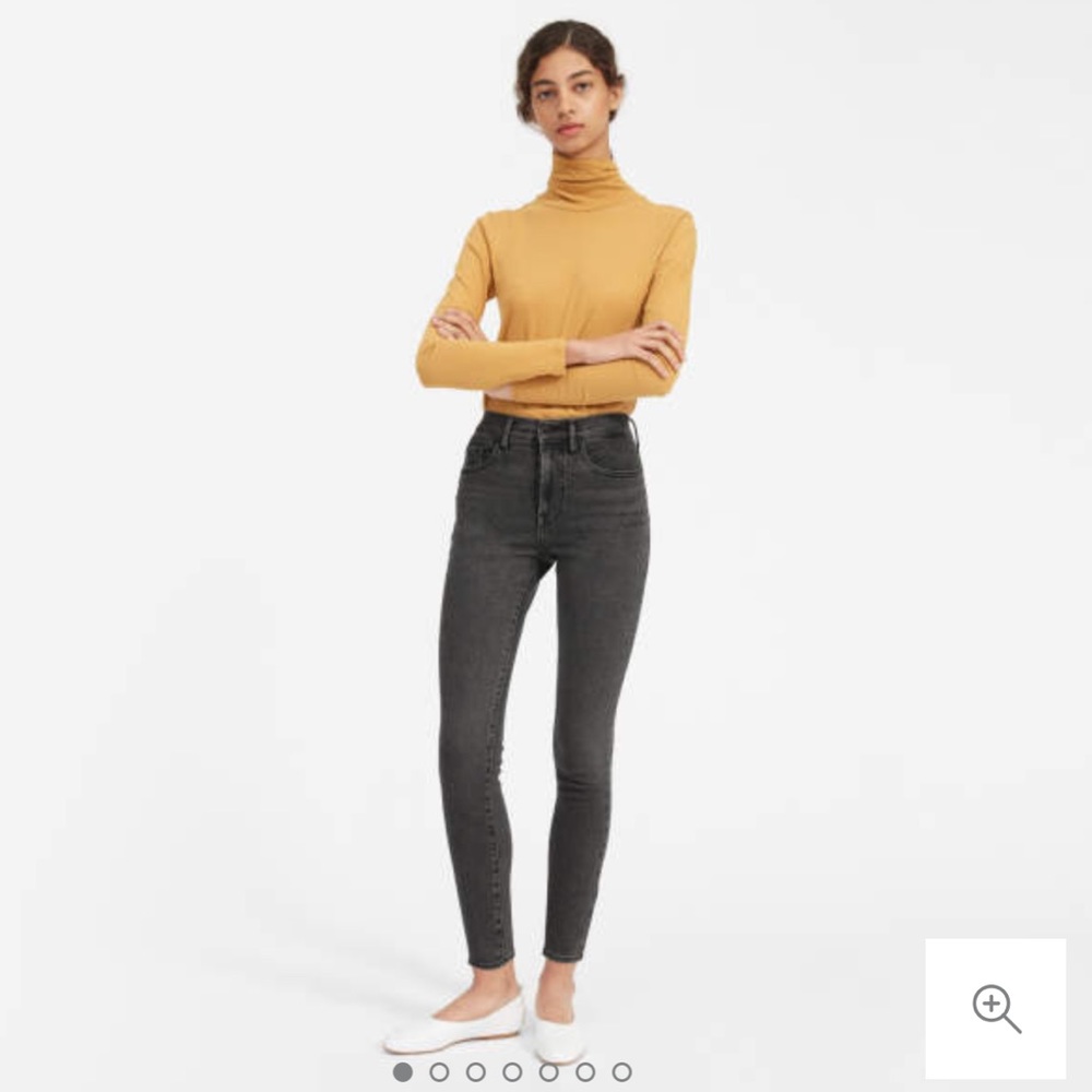 Everlane high rise skinny jeans washed black